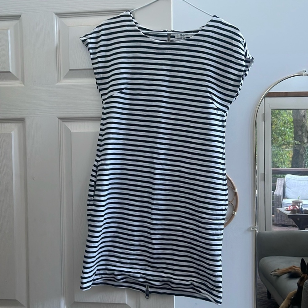 Black and white striped Madewell dress